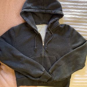 Brandy Melville Cropped Zip Up